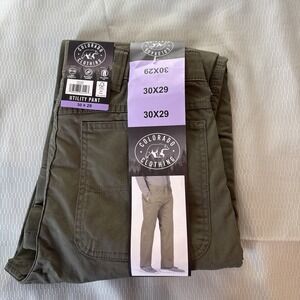 Colorado Clothing Utility Pant Green 30 X 29 Relaxed Fit NEW